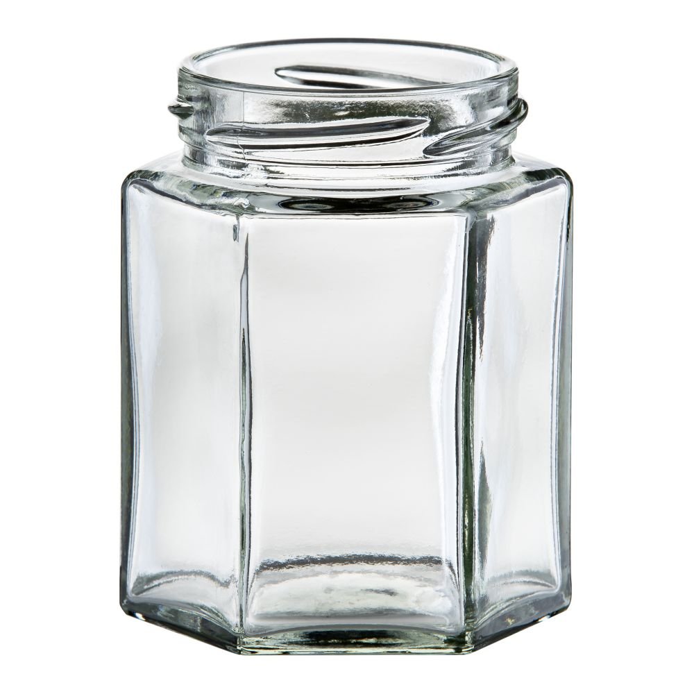 190ml Hexagon Glass Jar