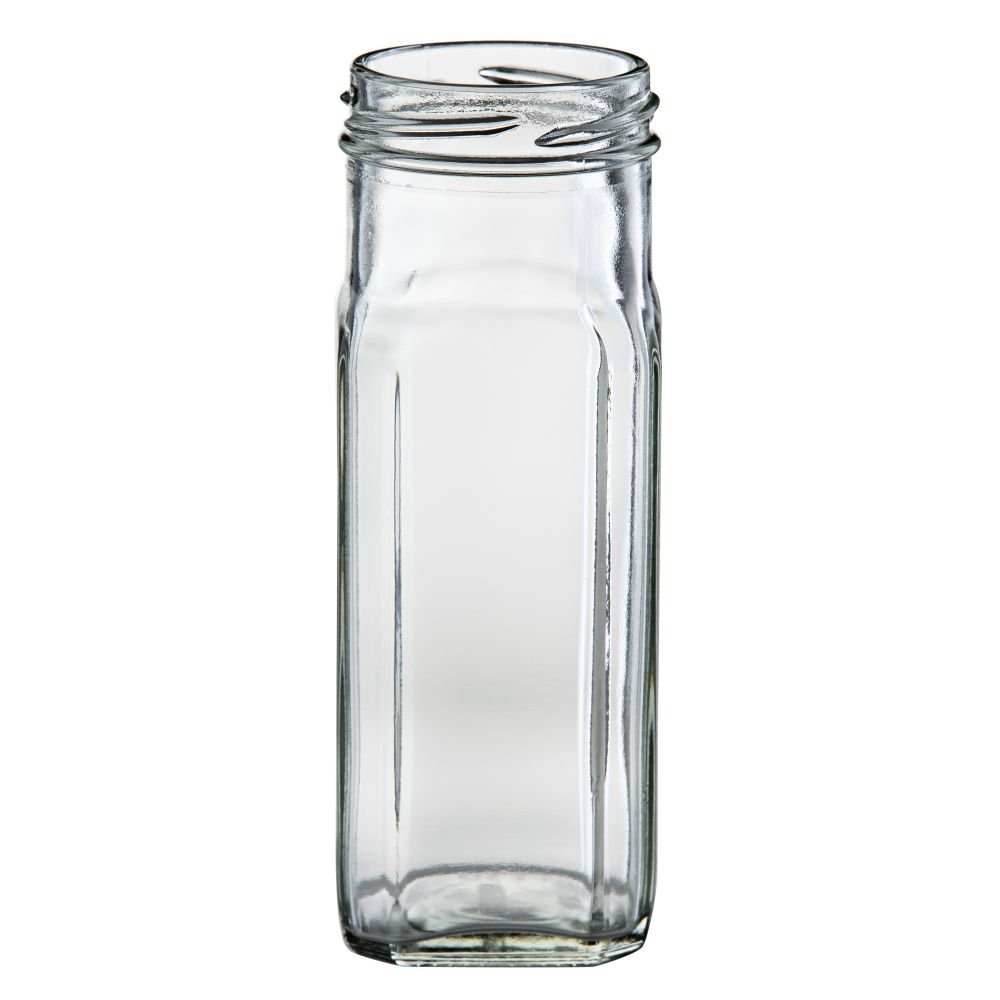 250ml Square Glass Tall Jar