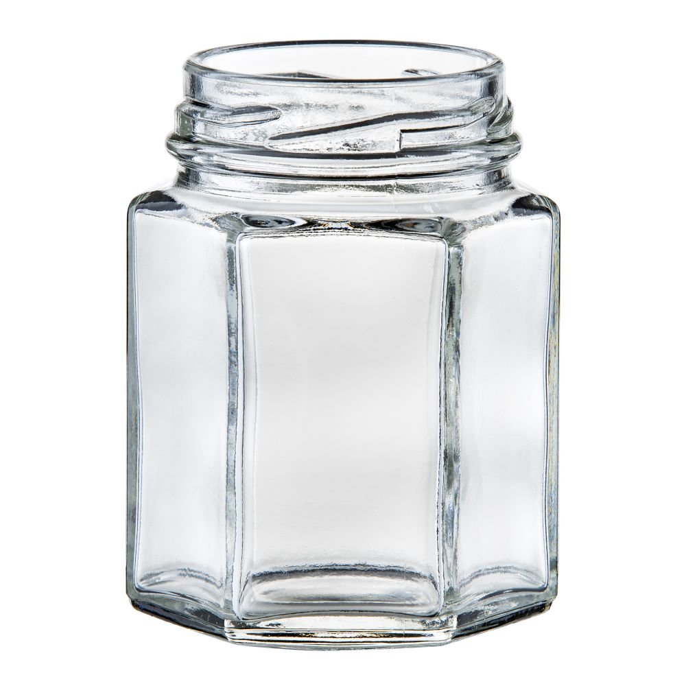110ml Hexagon Glass Jar